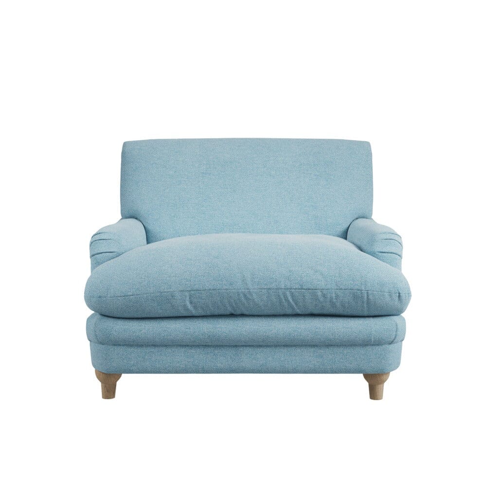 Marshmallow Light Blue Velvet Squashy Chair Furniture