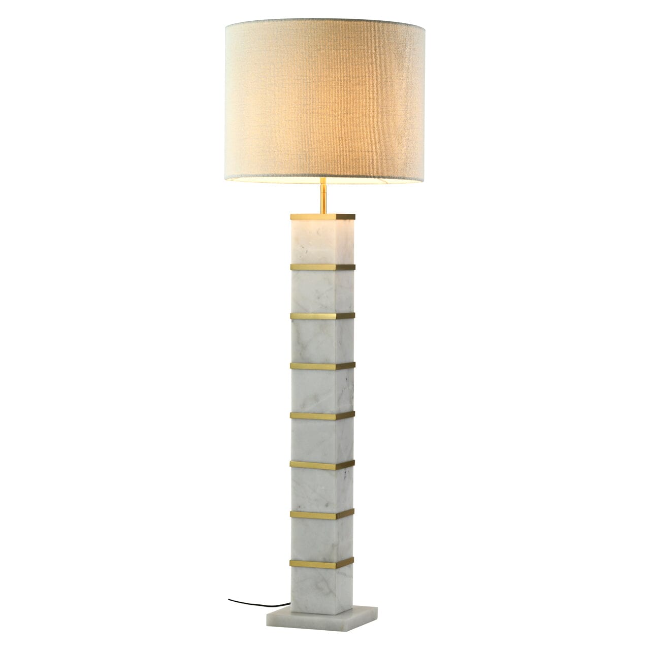Maryam Premium Marble Floor Lamp with Gold Detail Lighting