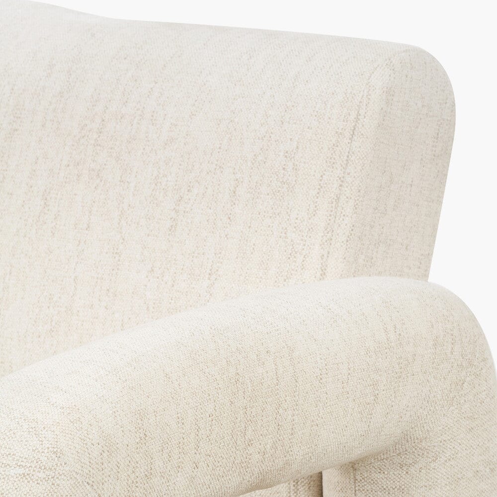 Marylebone White Textured Fabric Accent Chair Furniture