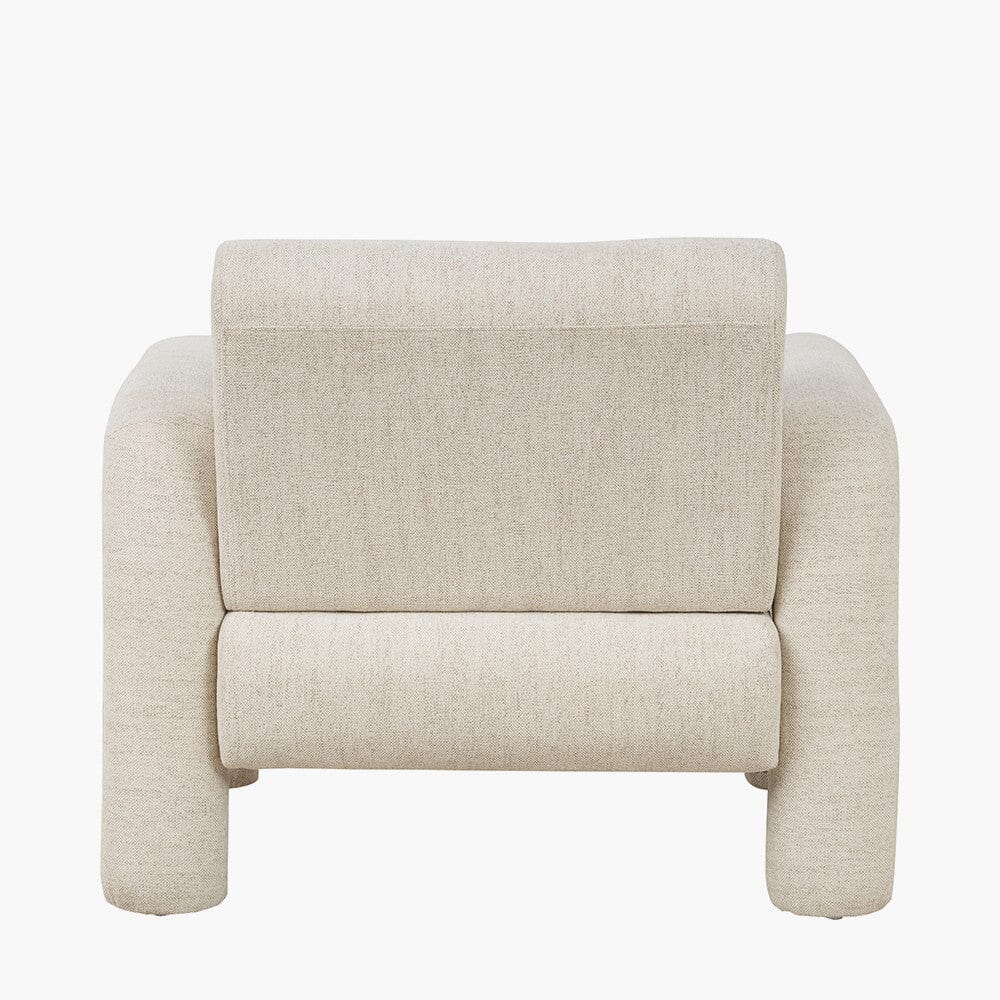 Marylebone White Textured Fabric Accent Chair Furniture