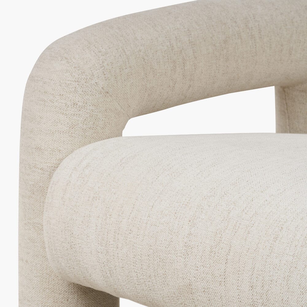 Marylebone White Textured Fabric Accent Chair Furniture