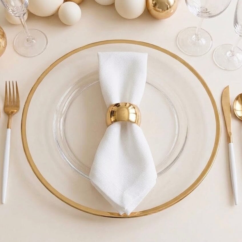 Matilda Gold Edge Acrylic Charger Plate Accessories