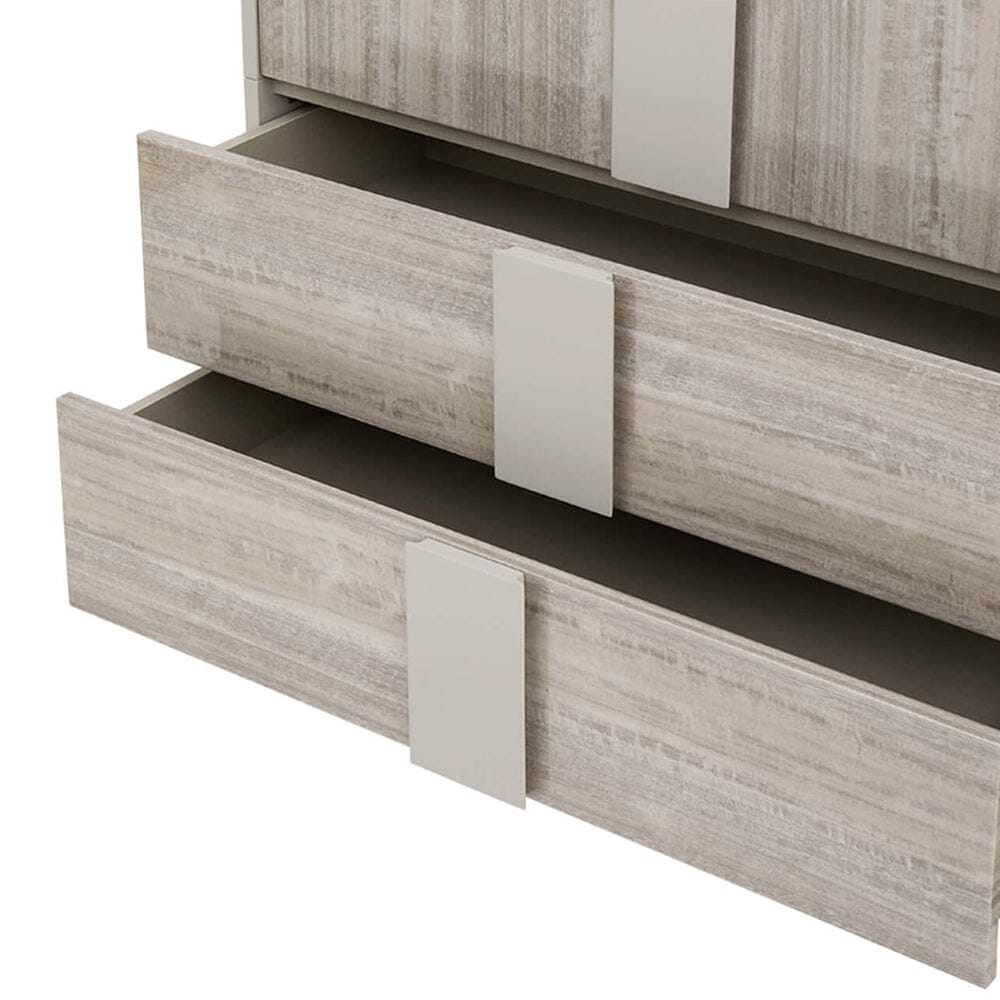 Maya Luxury Greige 2 Door 2 Drawer Wardrobe Furniture