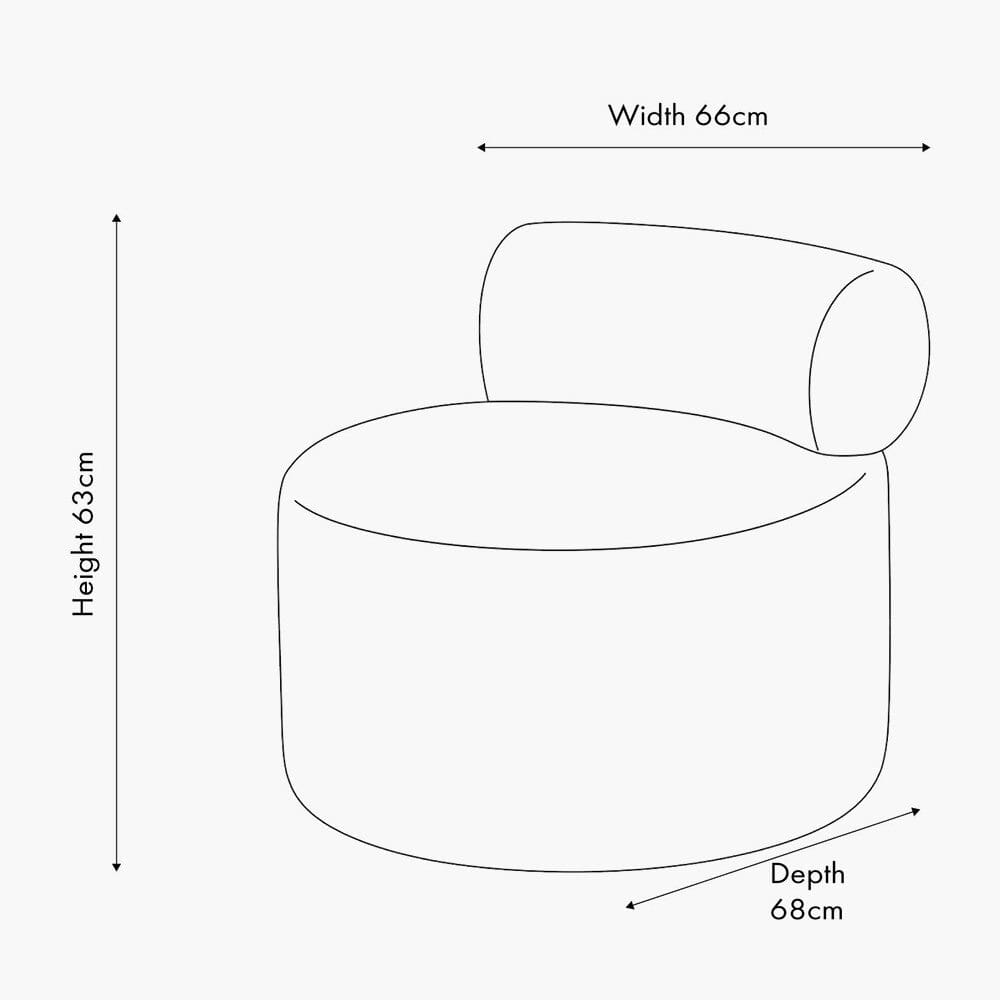 Meridian White Boucle Curved Accent Chair Furniture