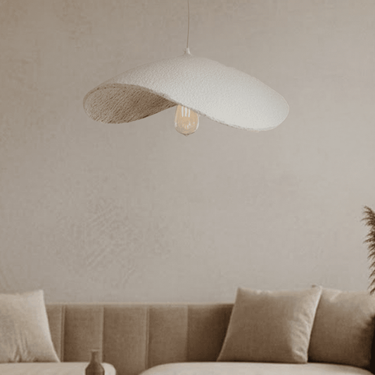 Montrose Cream & Antique Brass Organic Ceiling Light Lighting