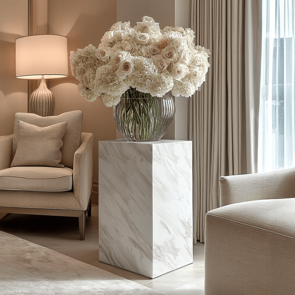 Moritz Luxury White Marble Side Table Furniture