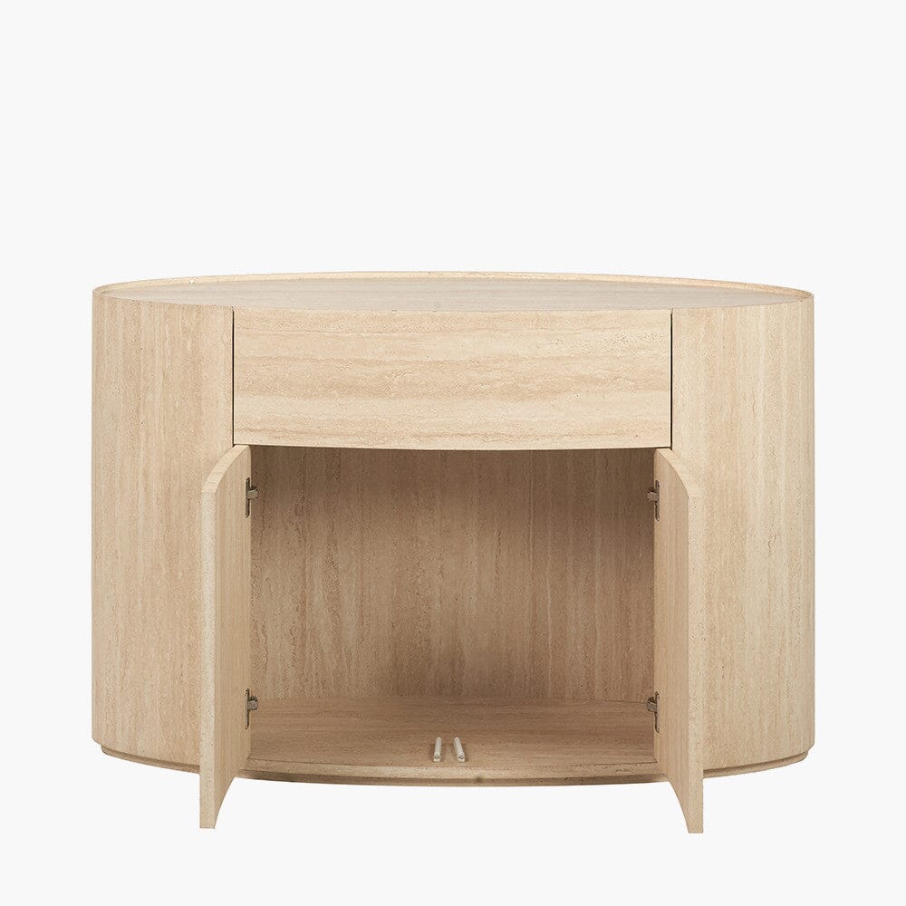 Moxin Travertine Effect 2 Door Sideboard Furniture