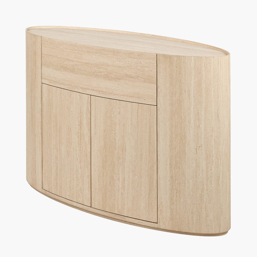 Moxin Travertine Effect 2 Door Sideboard Furniture