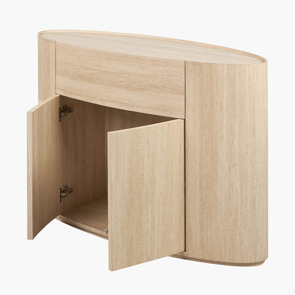 Moxin Travertine Effect 2 Door Sideboard Furniture