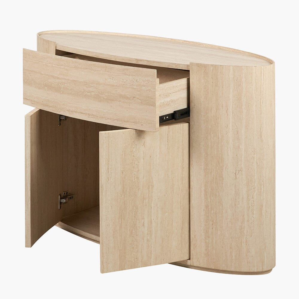 Moxin Travertine Effect 2 Door Sideboard Furniture