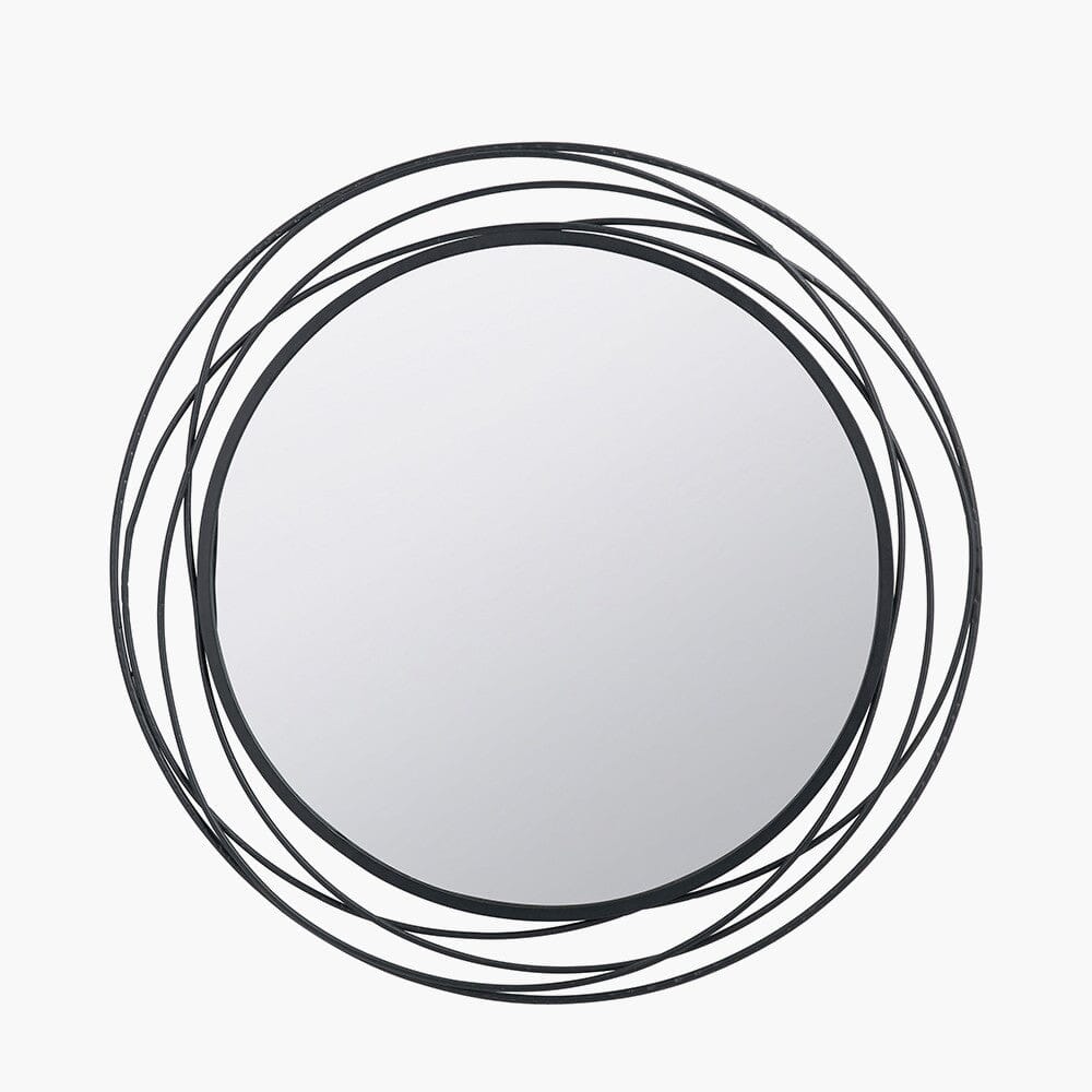 Nantes Black Round Wall Mirror Accessories