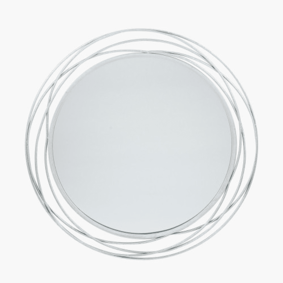 Nantes Silver Round Wall Mirror Accessories