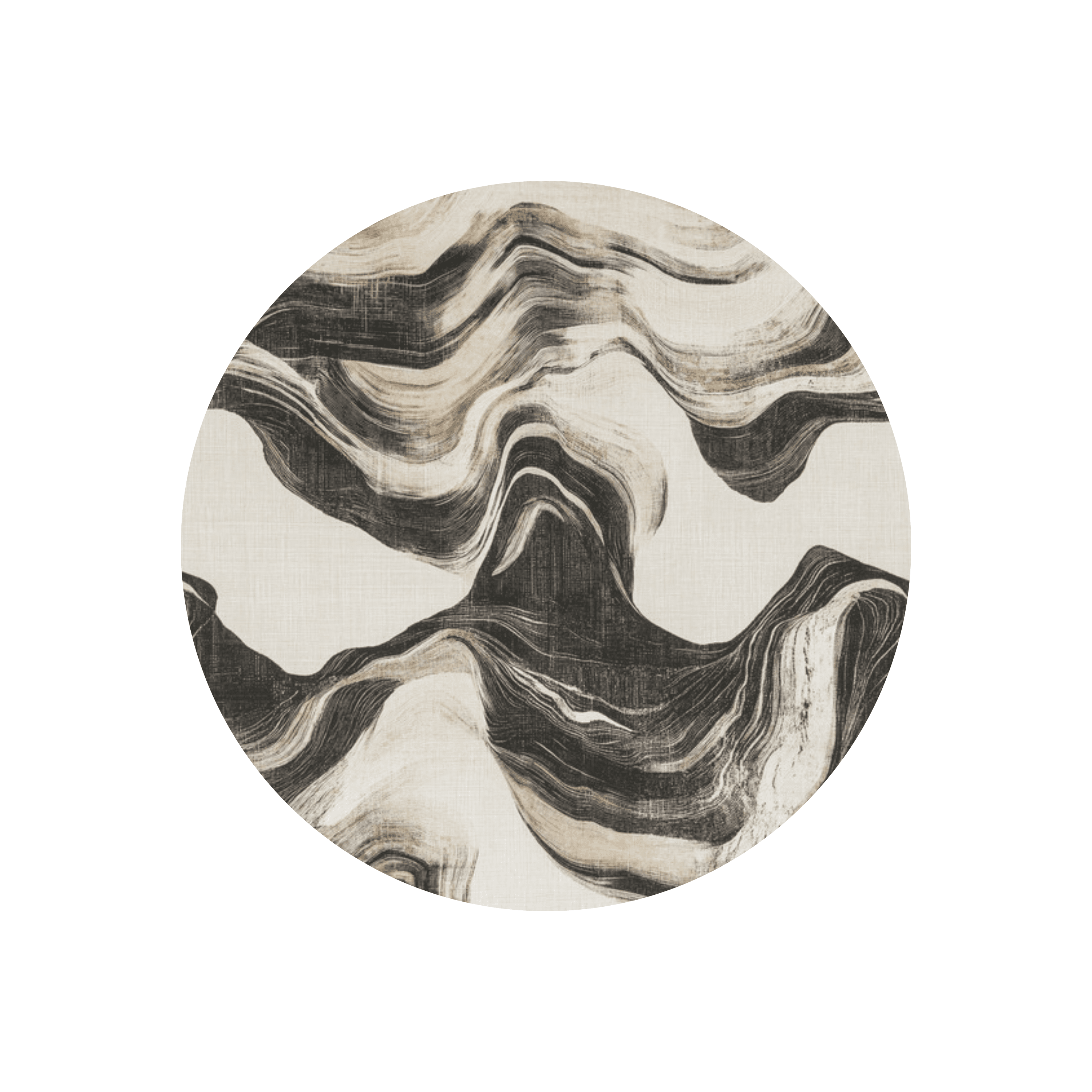 Nara Black & Cream Statement Wallpaper Sample Sample