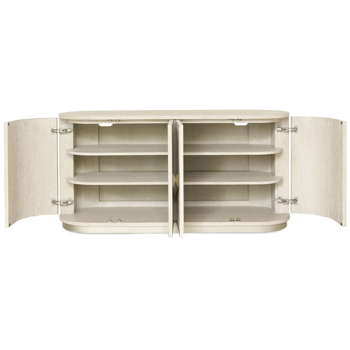 Nerida Whitewash Oval 4 Door Sideboard Furniture