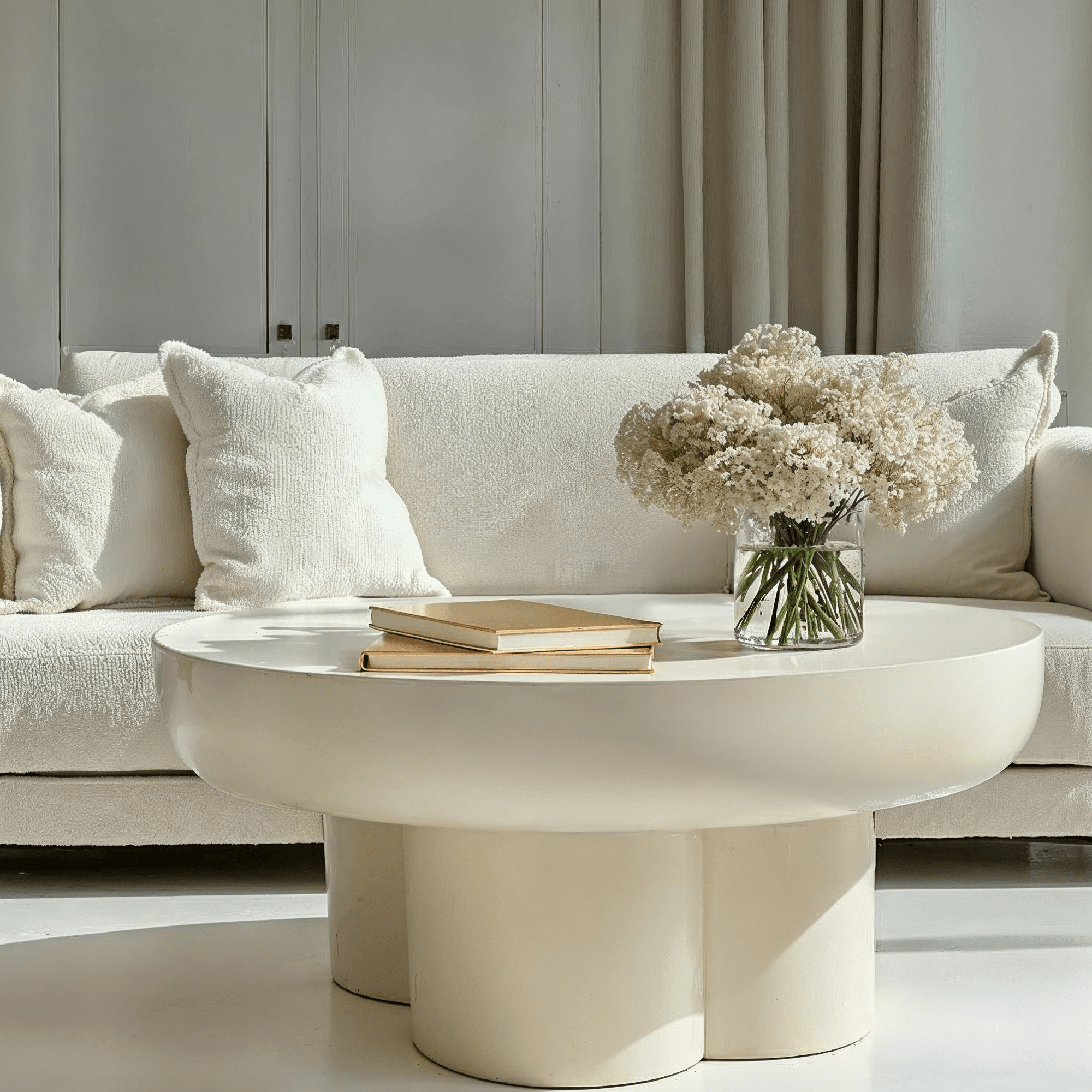 Nessina Cream Round Coffee Table Furniture