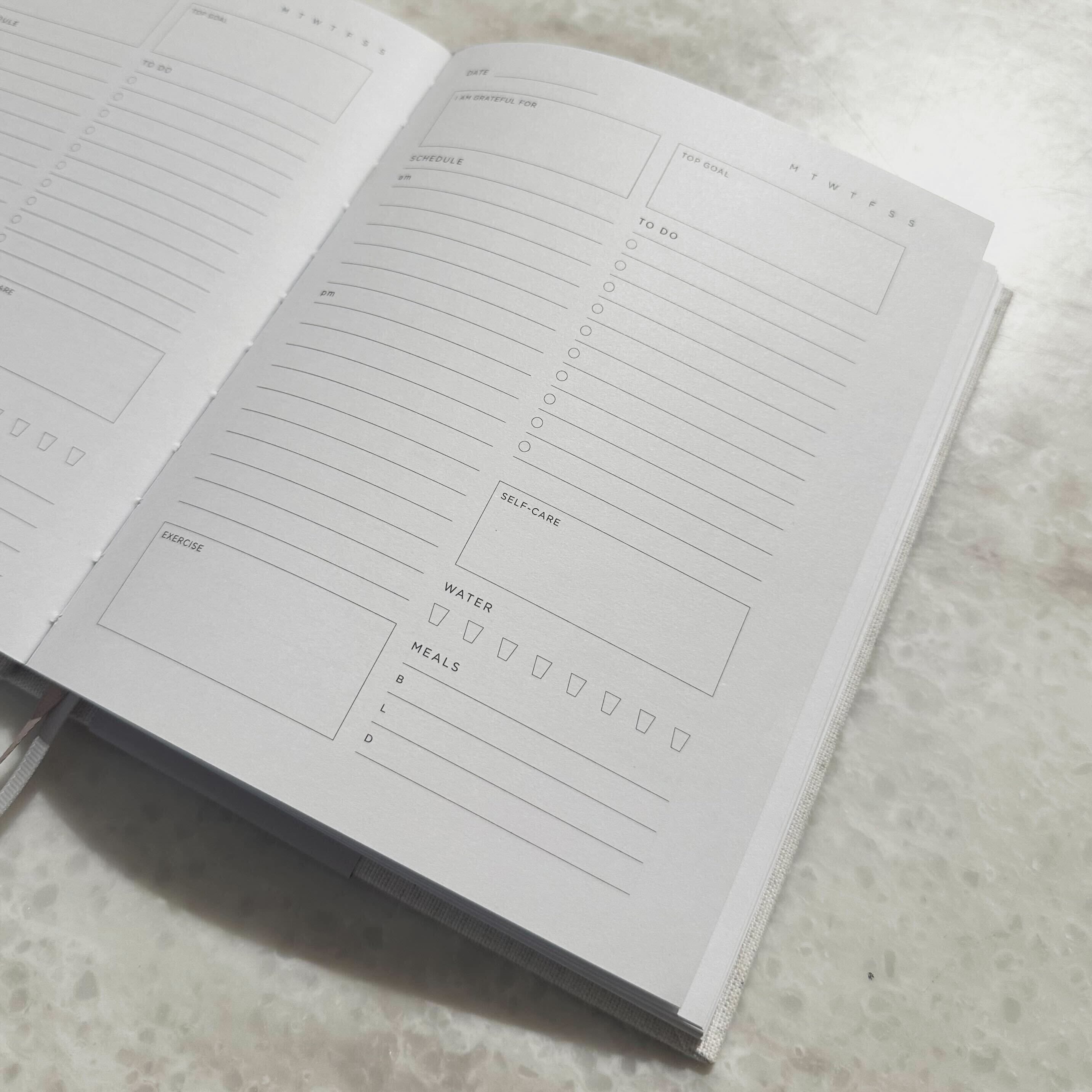 Neutral Self Care Planner / Notebook Accessories