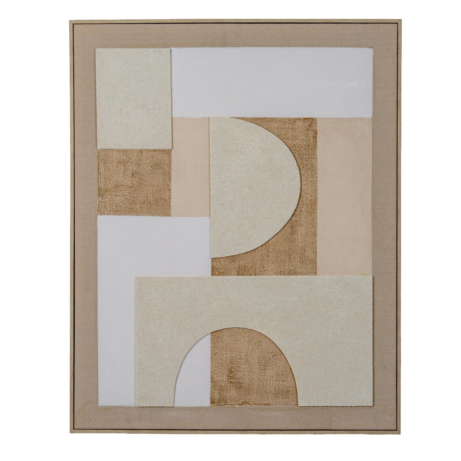 Nevaeh Neutral Linen Textured Canvas Wall Art Accessories