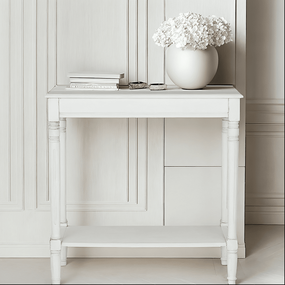 Nia White Wooden Console Table Furniture