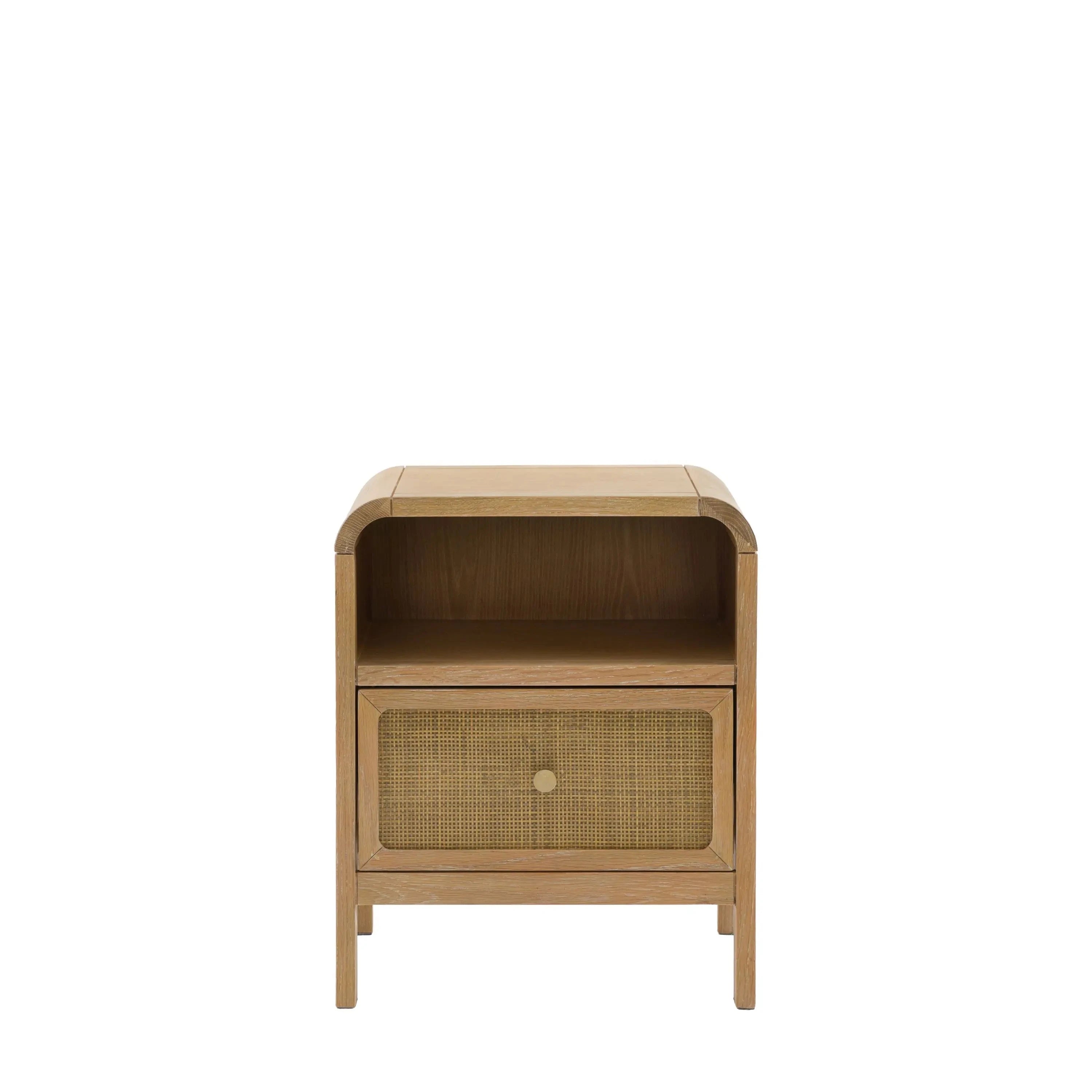 Nook Natural Rattan 1 Drawer Bedside Table Furniture
