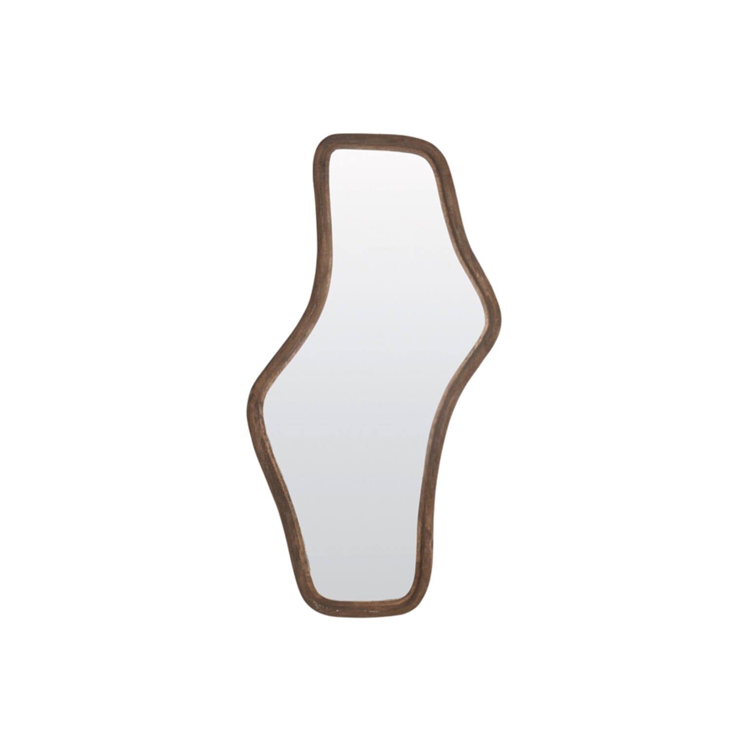 Norah Walnut Abstract Mirror Accessories