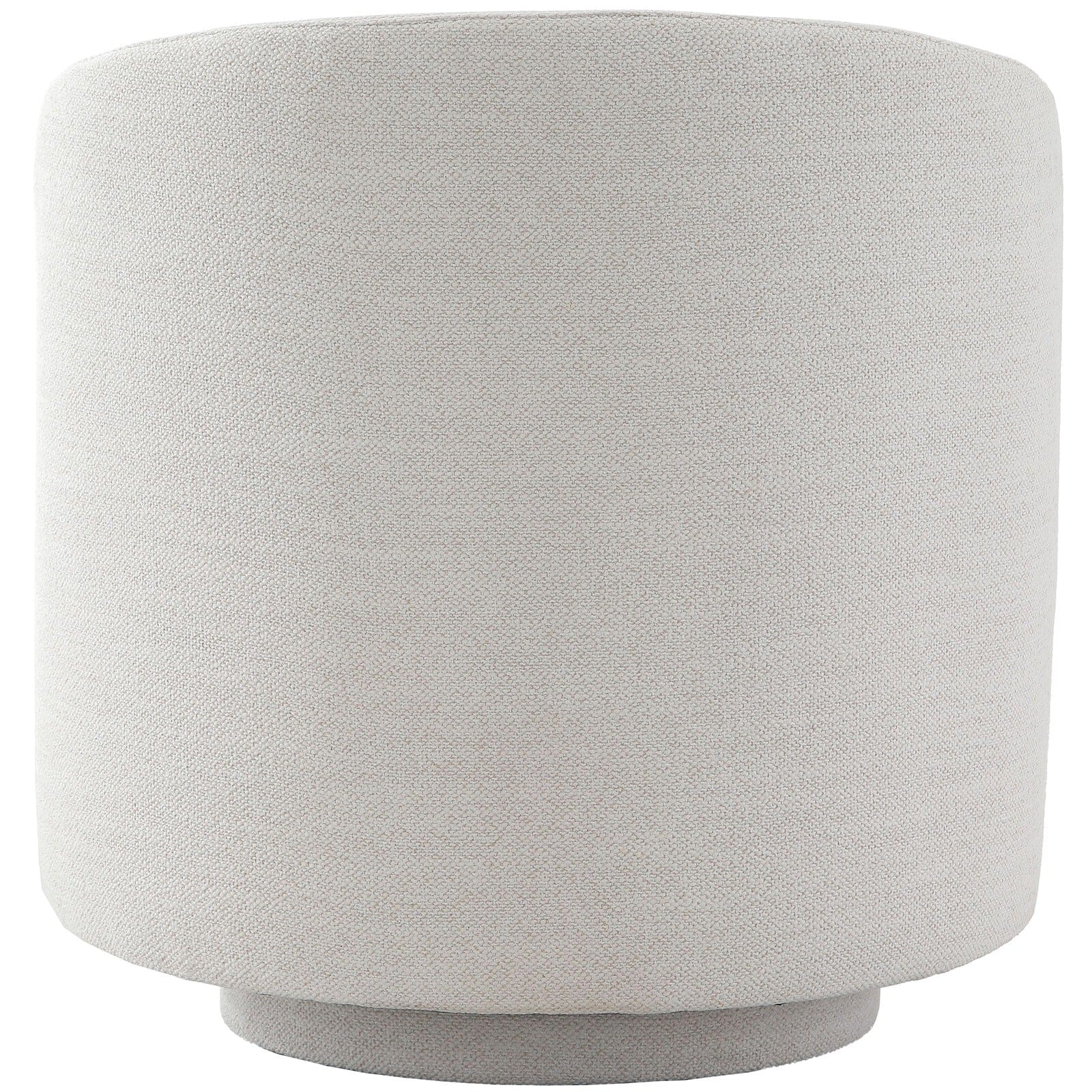 Noto Beige Woven Rounded Swivel Accent Chair Furniture