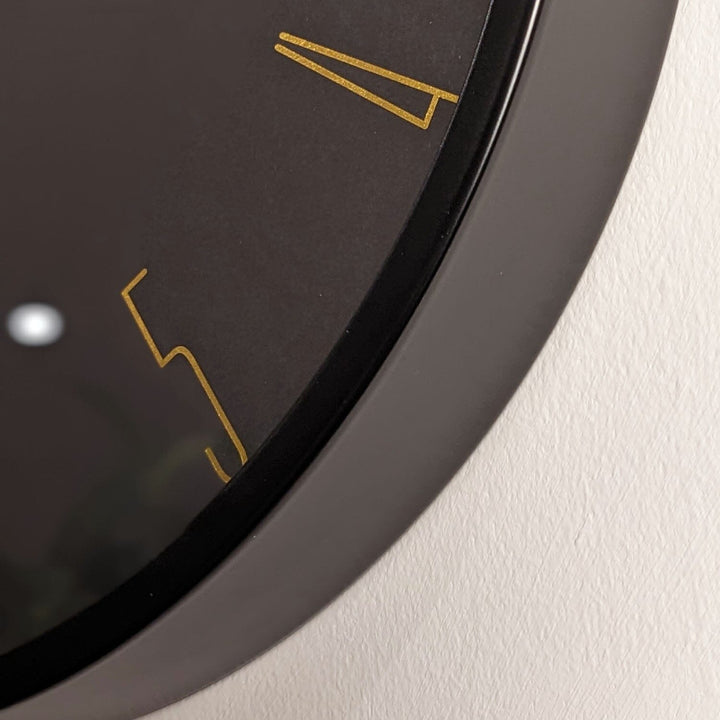 Octavia Black and Gold Round Wall Clock Accessories 