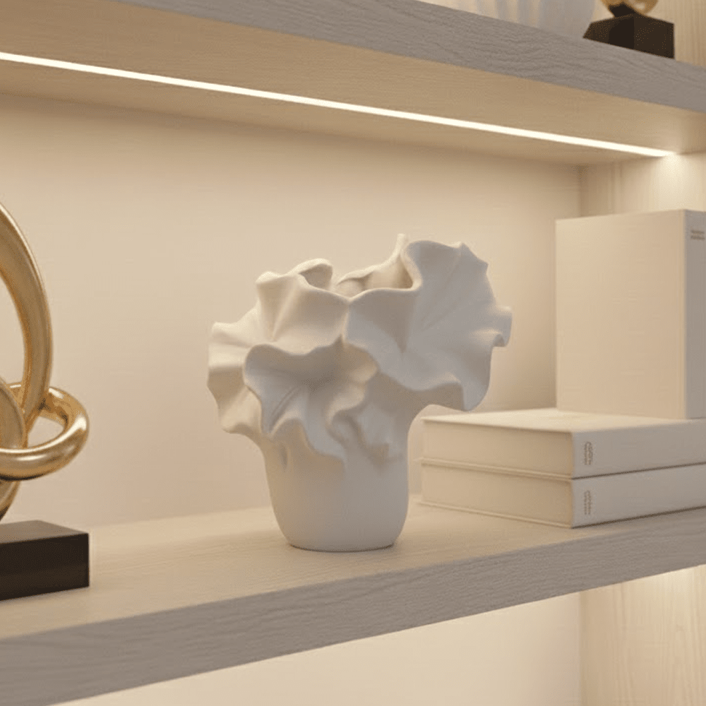 Opaline White Abstract Decorative Vase Accessories