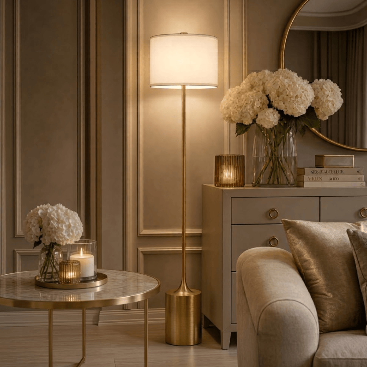 Ophir Gold Base Floor Lamp Lighting