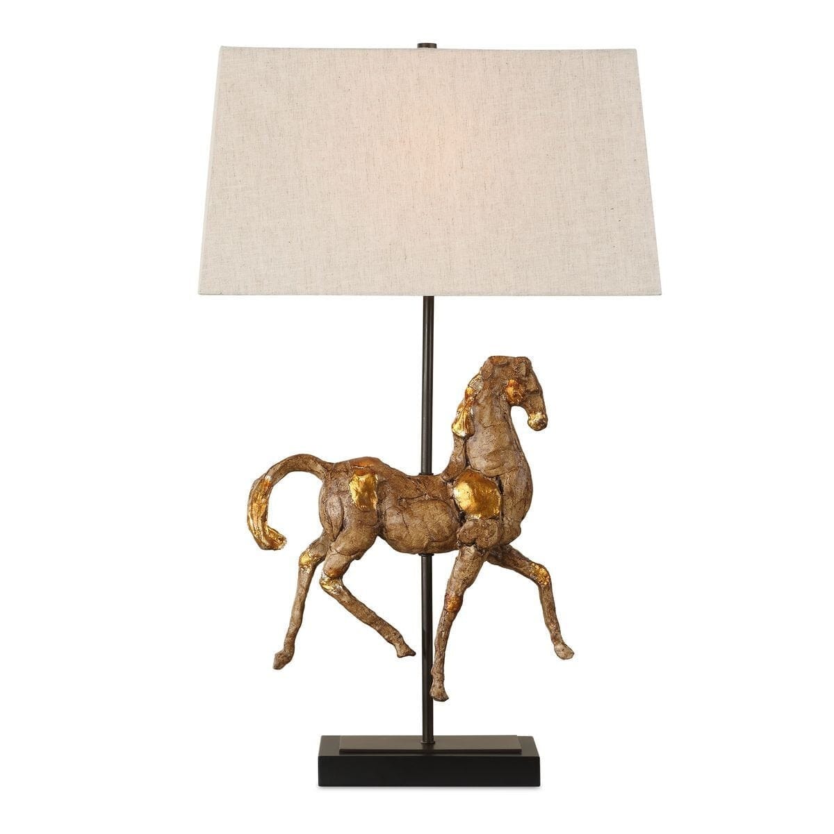 Orphenus Antique Brass Horse Table Lamp Lighting