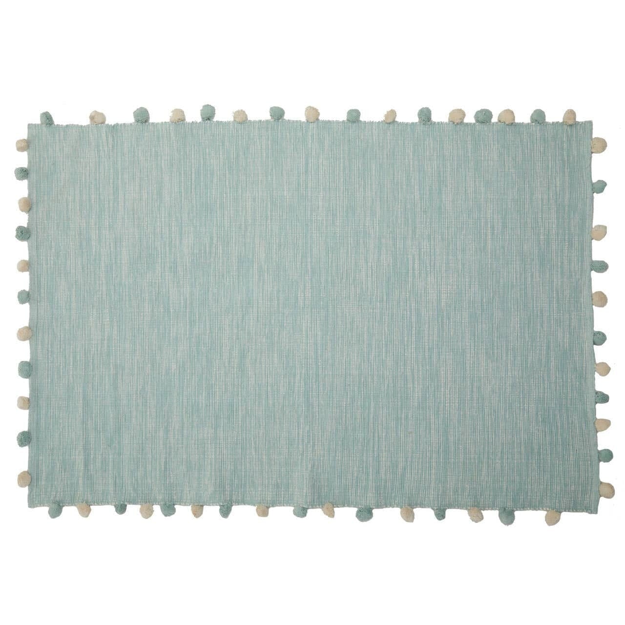 Ottilia Blue Bobbled Edge Rug Textiles