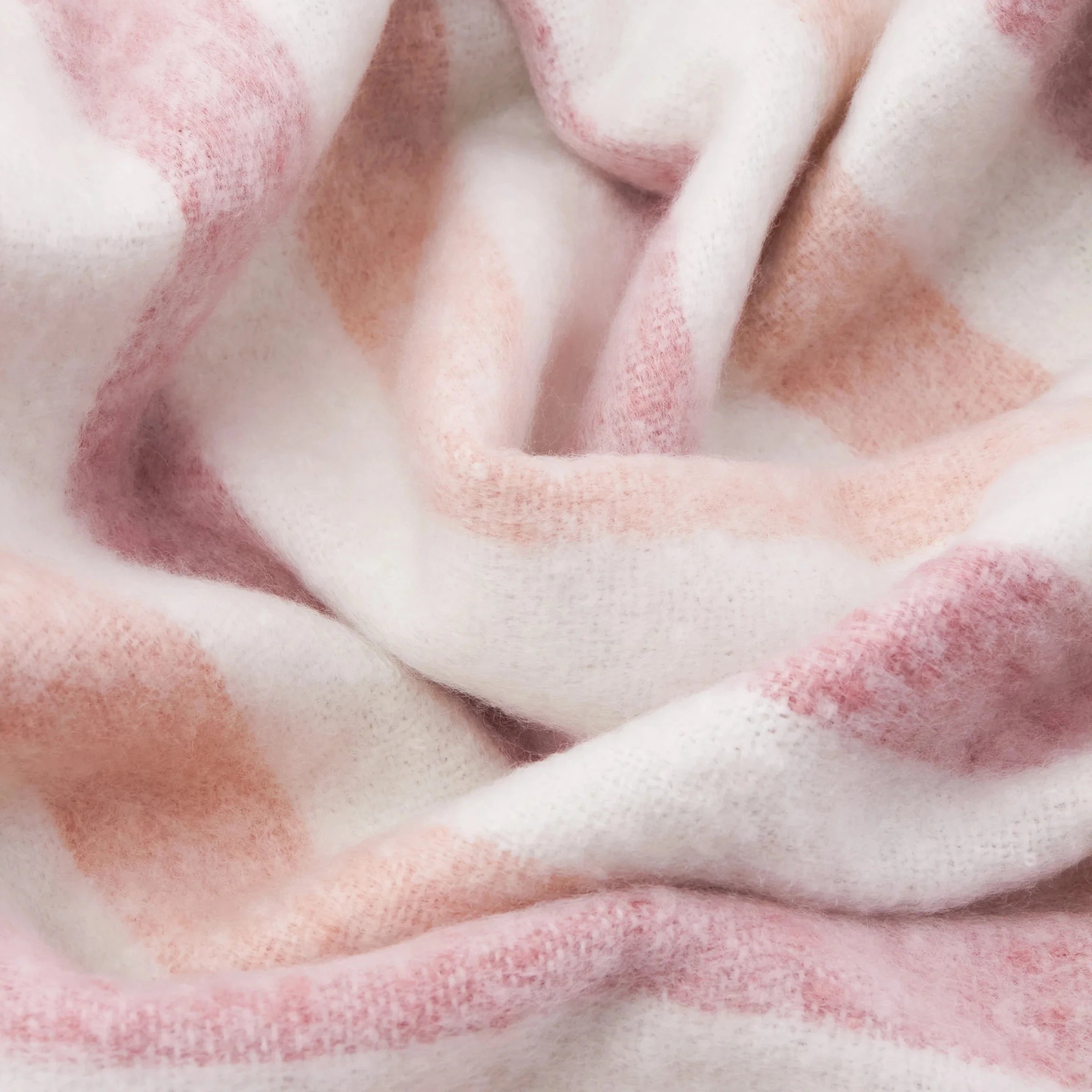 Ottilie Pink & White Striped Tasseled Throw Textiles