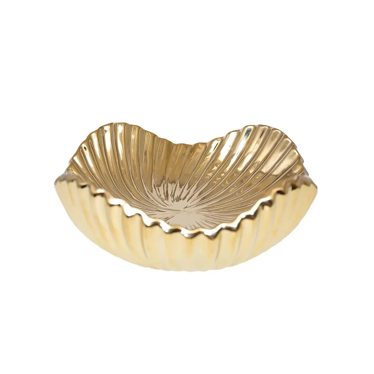Oville Gold Decorative Wavy Edge Dish Accessories