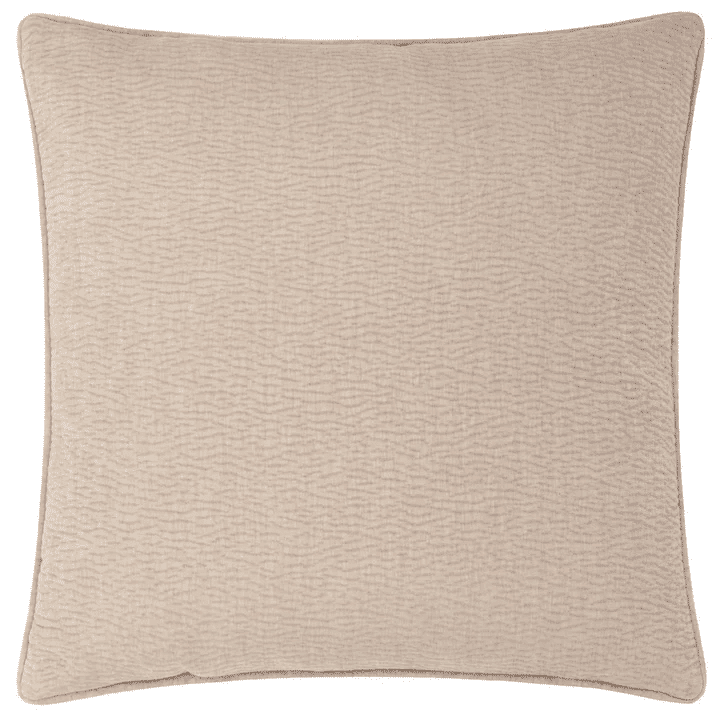 Paige Beige Woven Textured Feather Filled Cushion - 50x50cm Textiles