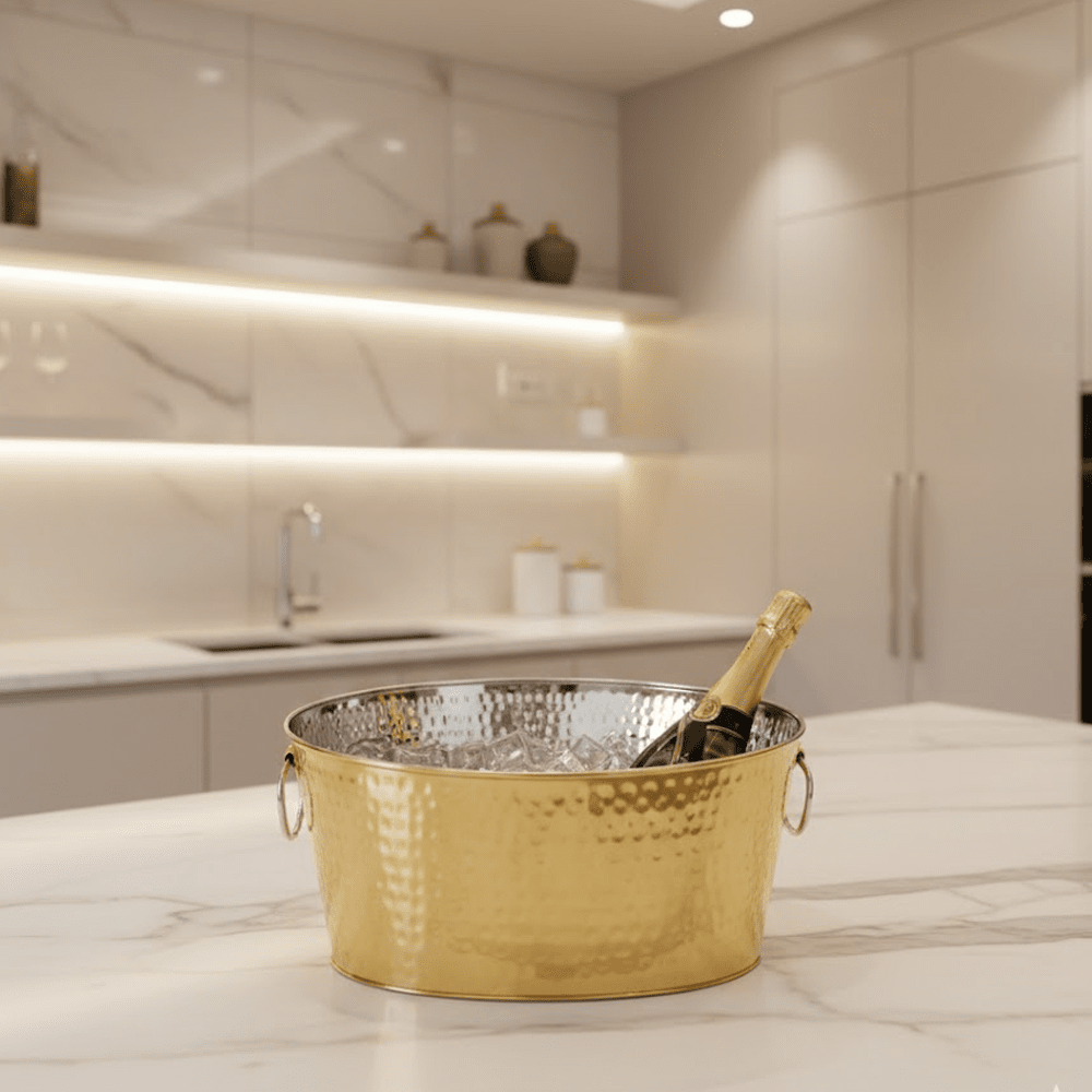Pavillion Gold Hammered Champagne Bucket Accessories