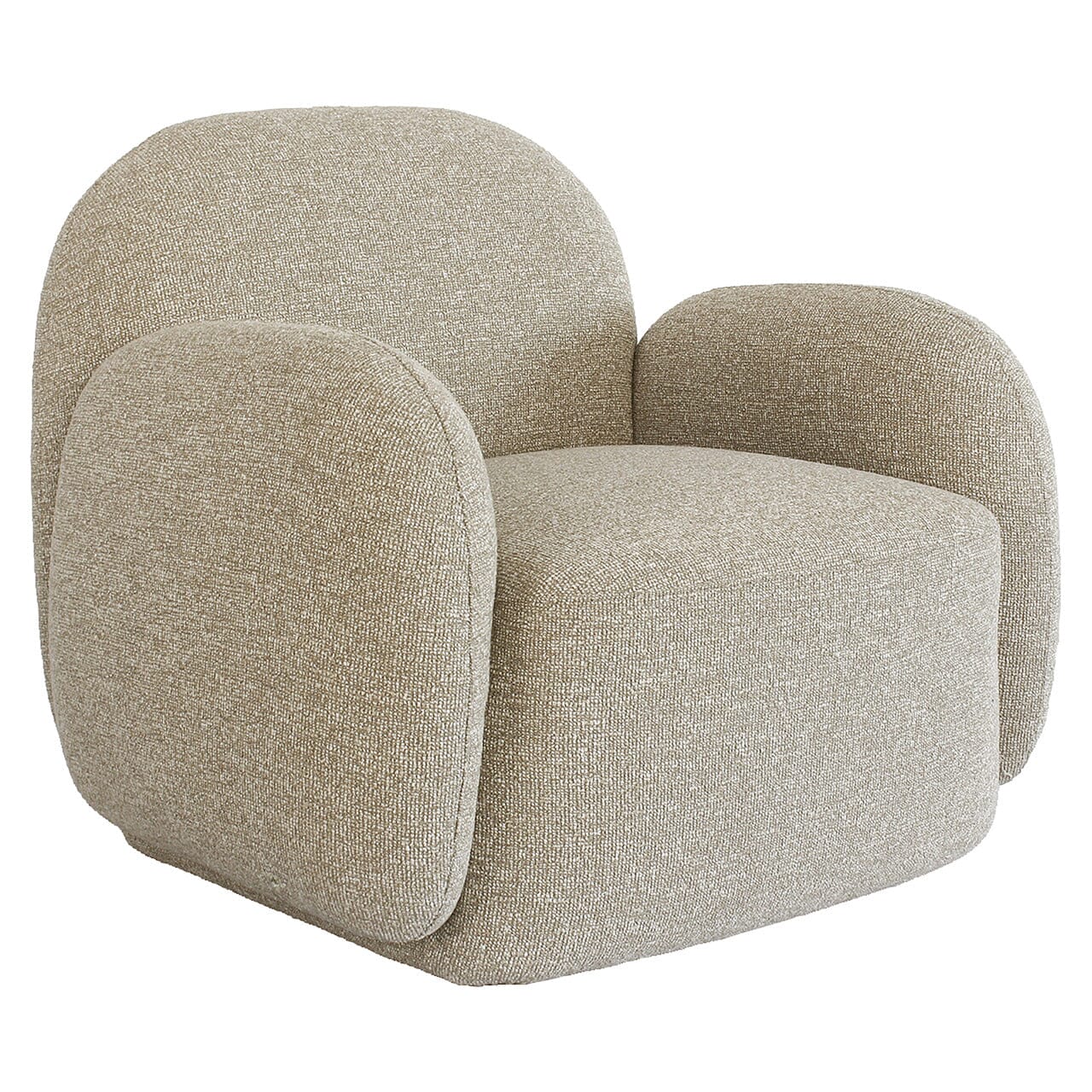 Pax Beige Woven Curved Accent Chair Furniture