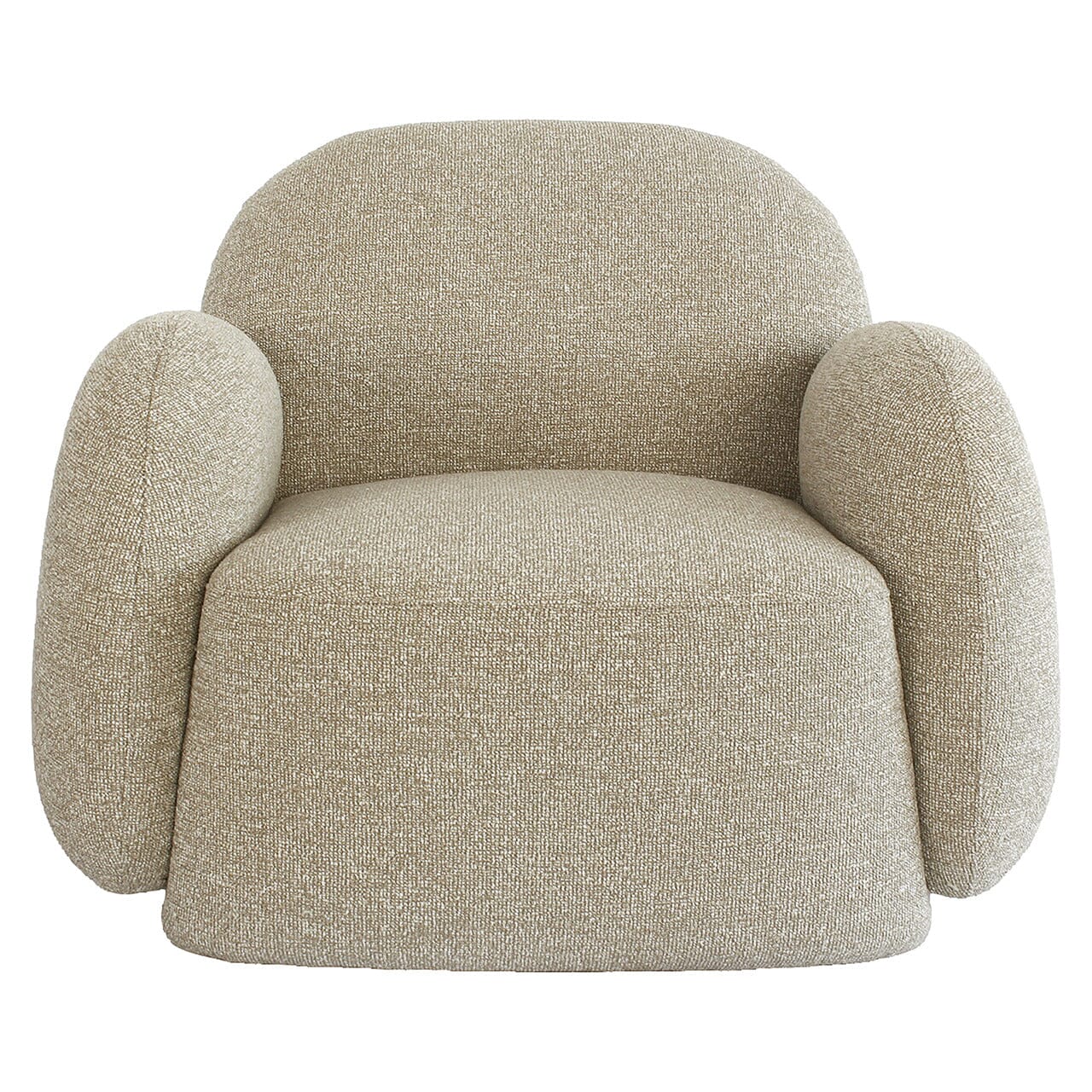 Pax Beige Woven Curved Accent Chair Furniture