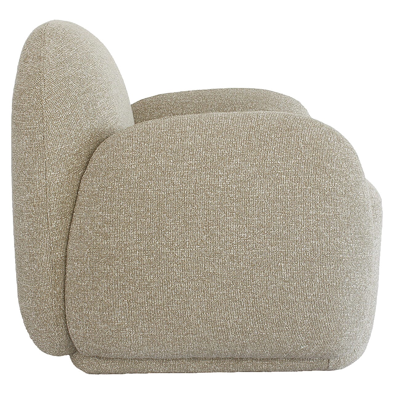 Pax Beige Woven Curved Accent Chair Furniture