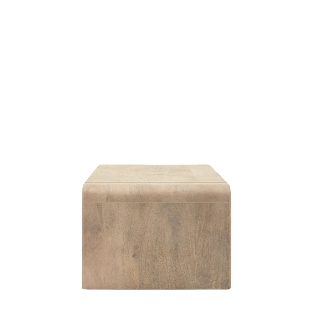 Penelope Luxury Ribbed Wooden 1 Door Coffee Table Furniture