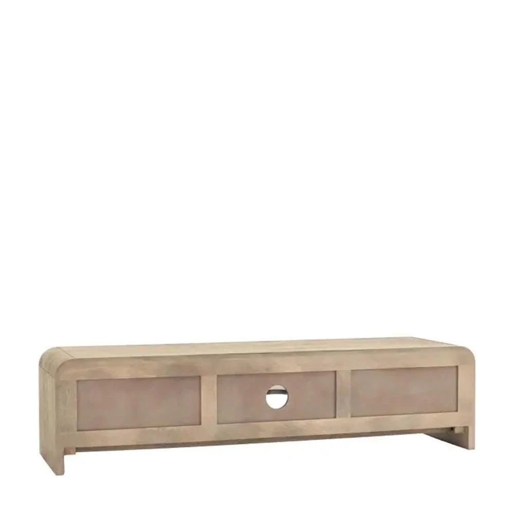 Penelope Luxury Ribbed Wooden 2 Door Media Unit Furniture