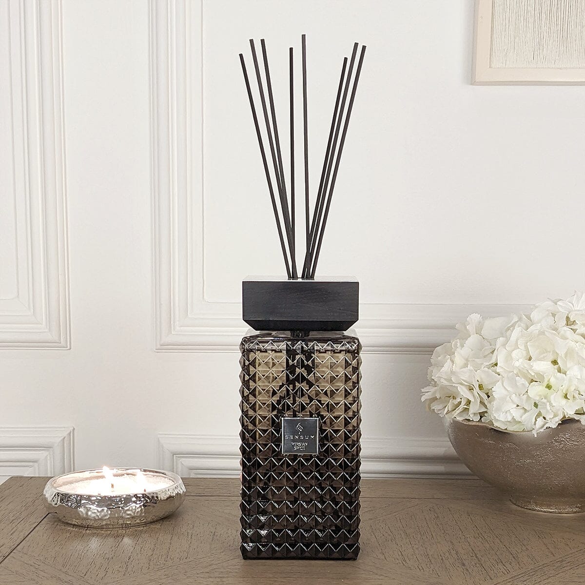 Persian Spice Large Black & Silver Luxury Reed Diffuser - 1000ml Fragrance