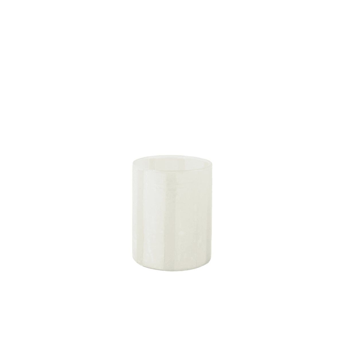 Phoebe Cream & Beige Stripe Glass Tealight Holder Accessories