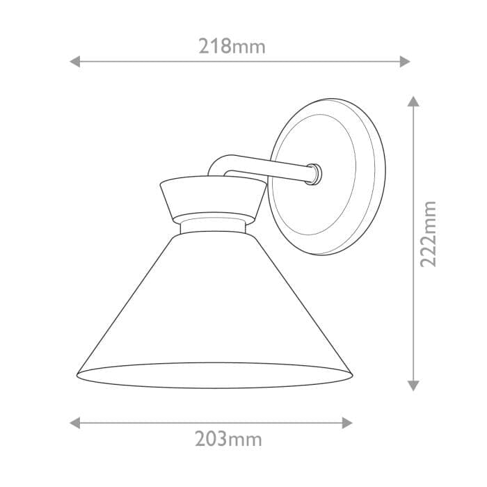 Pilar Gold Wall Light with Opal Shade Lighting