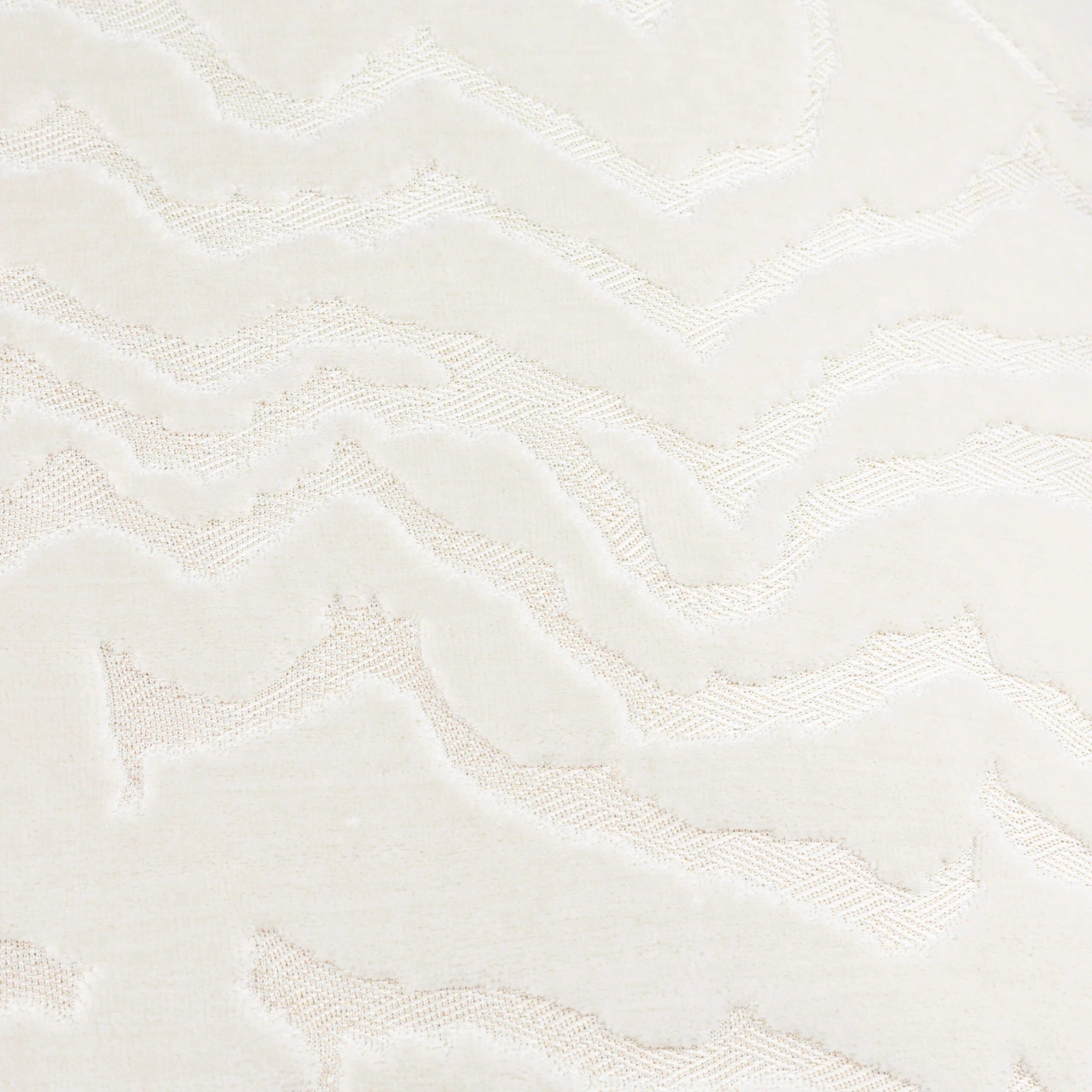 Polter White Velvet Pattern Cushion- 50x50cm