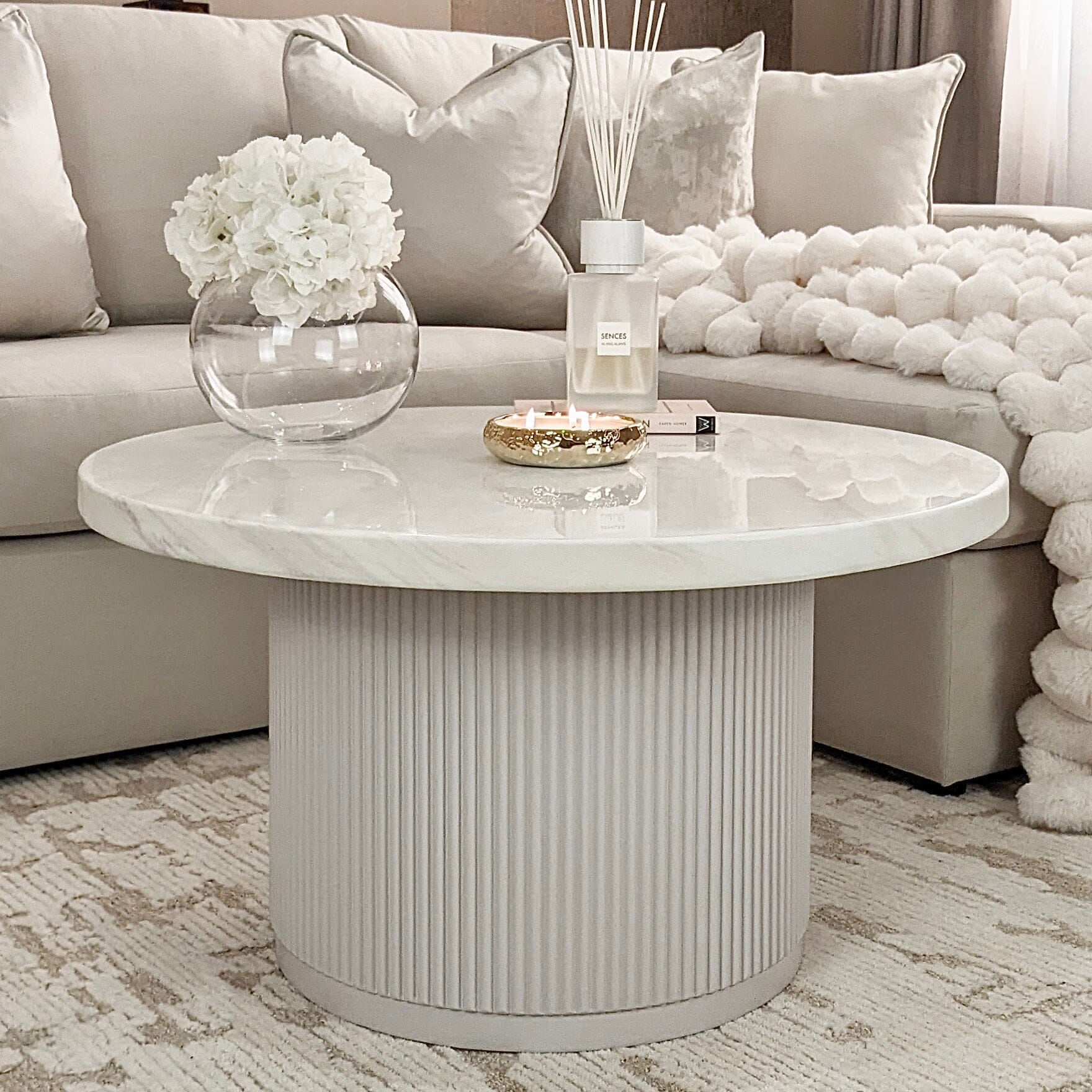 Portobello Medium Marble Coffee Table Furniture