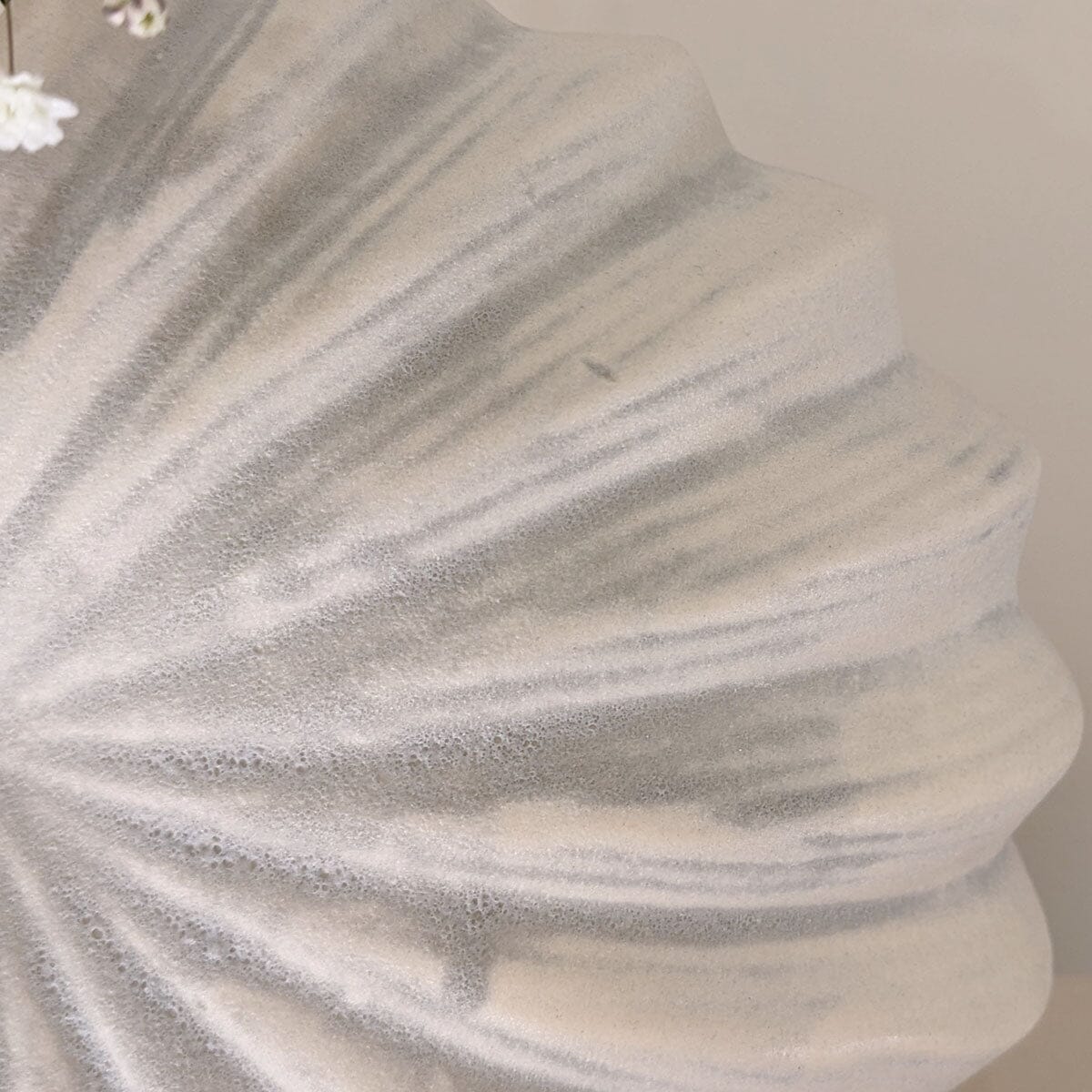 Renew White Textured Shell Decorative Vase Accessories
