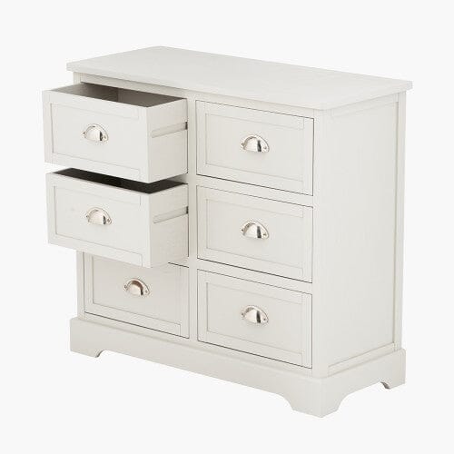 Rosanna Cream Wooden 6 Drawer Chest Furniture