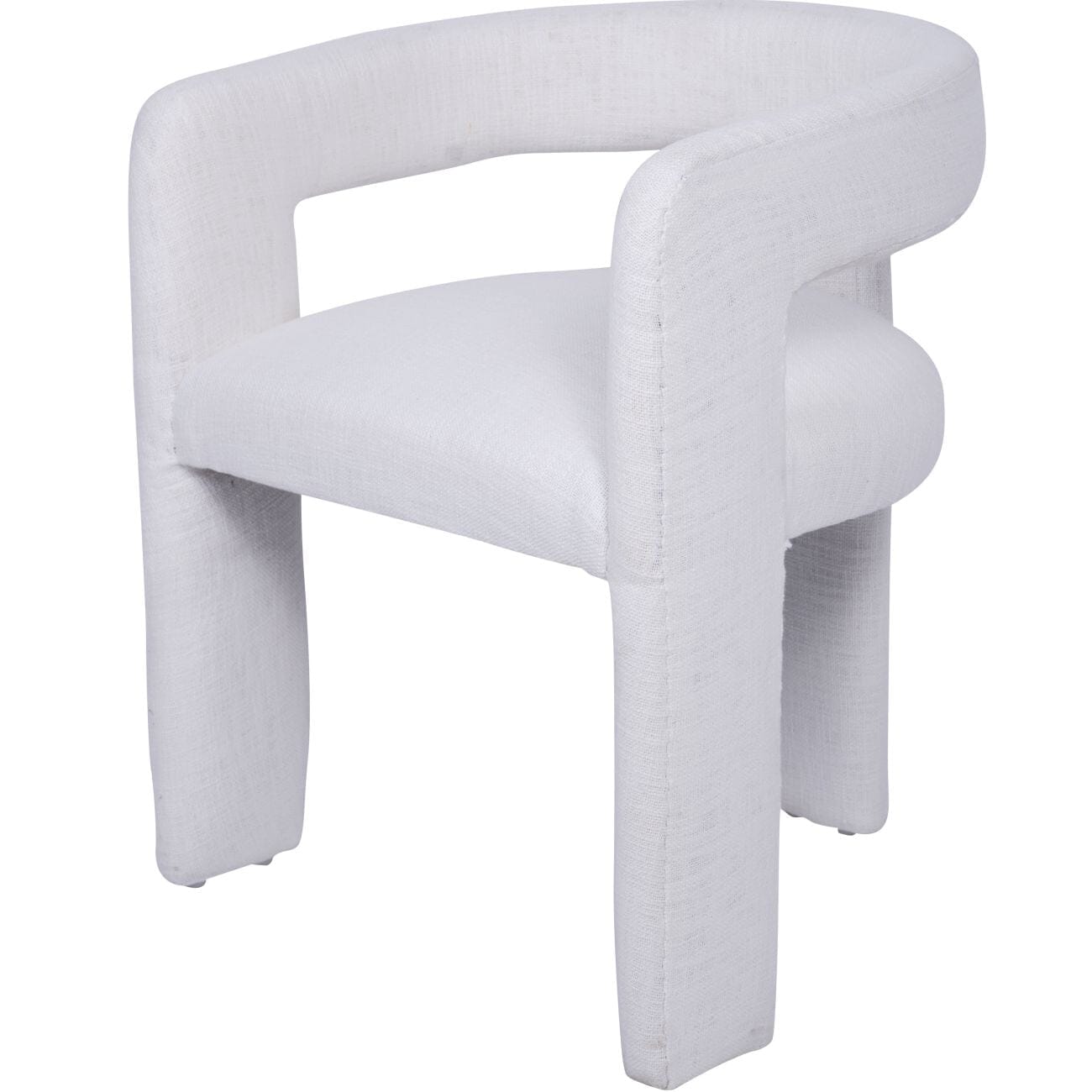 Samira Cream Curved Accent Chair Furniture