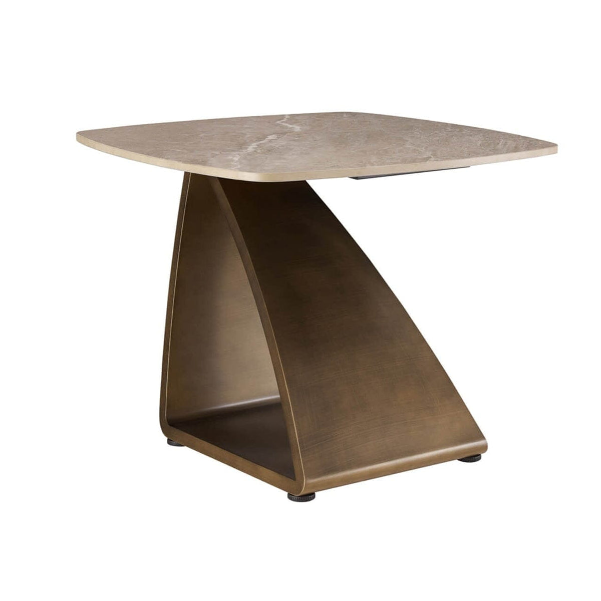 Sarzana Bronze Side Table with Stone Top Furniture