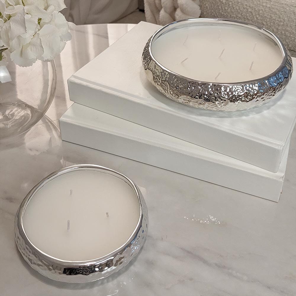 Set of 2 Aeolian Silver Candles Fragrance