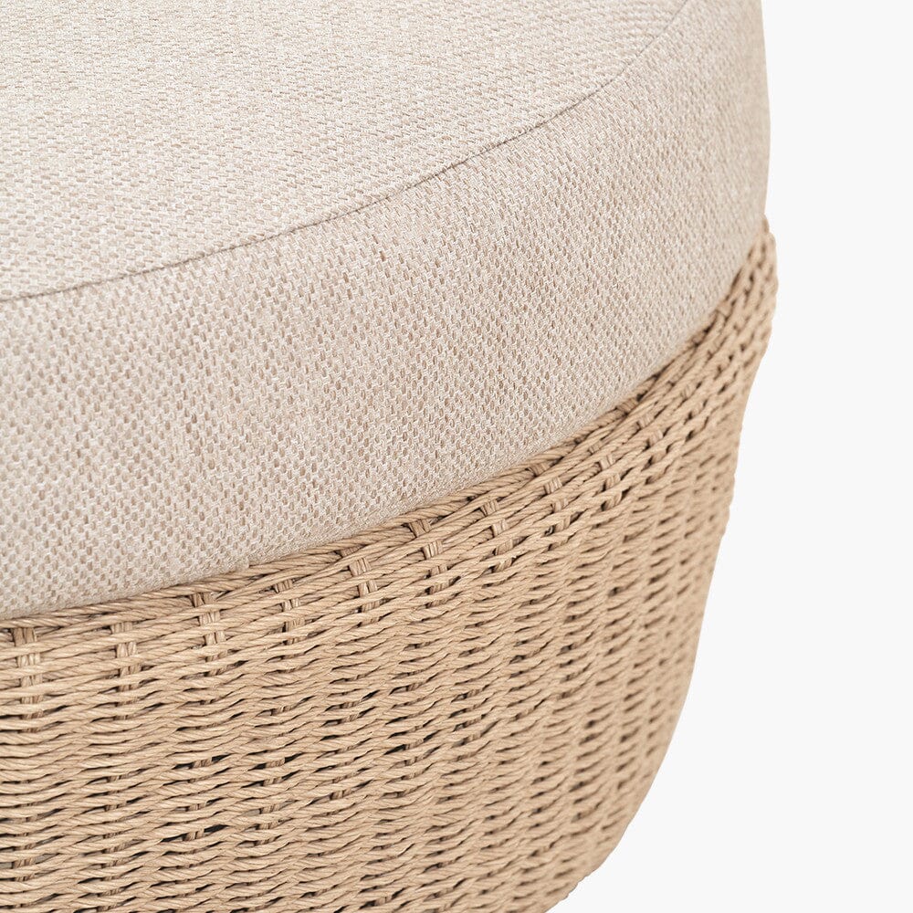 Sevilla Natural Wicker Outdoor Curved Sofa Lounge Set- Seats 5 Outdoor